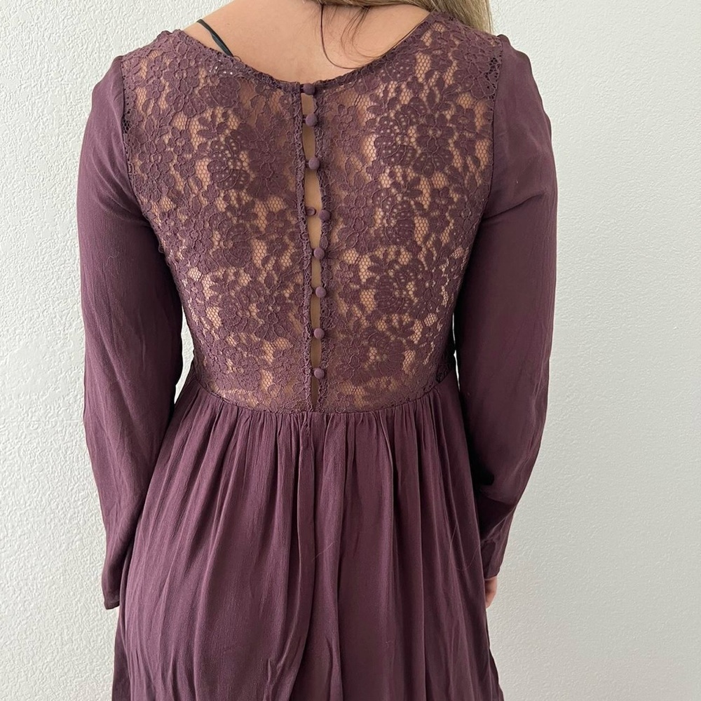 Boutique Eggplant Purple Mini Dress